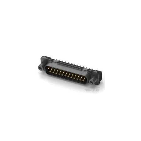 Te Connectivity D Subminiature Connector, 25 ContactS, Male, 0.109 Inch Pitch, Solder Terminal, No 4-40Unc, Plug 3-338311-2